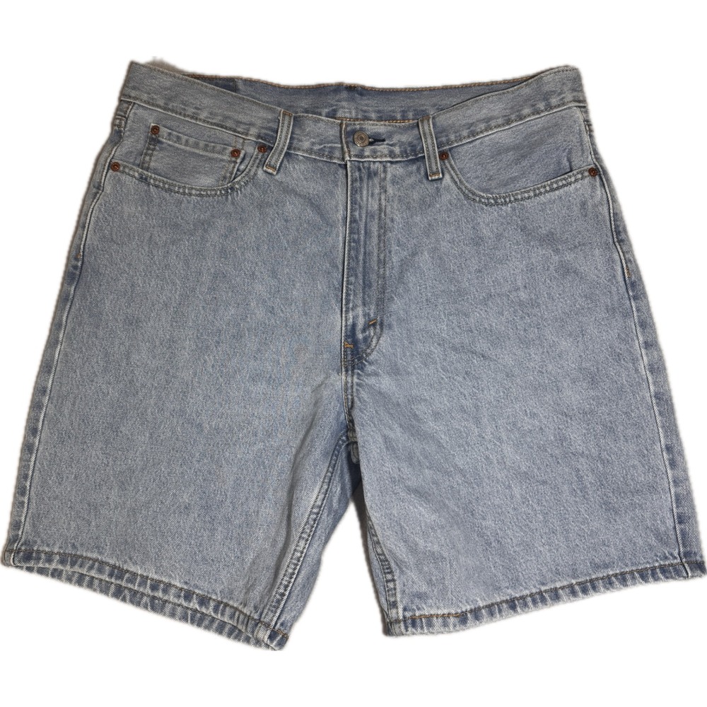 Levis 469 Loose Fit Denim Shorts Mens 36 Light Wash Blue Jean Shorts 8.5 Inseam